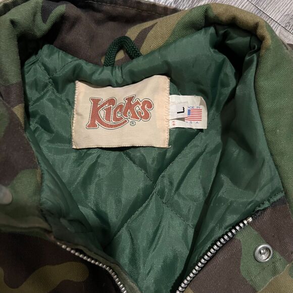 Kicks USA Woodland Camo Field Jacket L - Picture 3 of 12